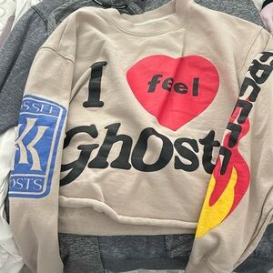 cropped i see ghosts crewneck